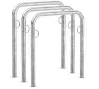 Lot de 3 Dreifke Arceau Vélo Trust 10 Dreifke à Sceller, 750mm | avec Œillets de Sécurité | Support pour 2 Vélos | Appui-vélo en Acier Galvanisé | Qualité Pro