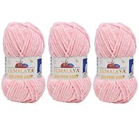 Lot de 3 écheveaux de fil à tricoter Himalaya Dolphin pour bébé - 3 x 100 g - Super volumineux - 80319