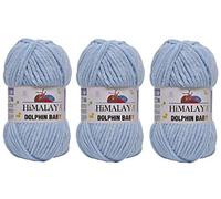 Lot de 3 écheveaux de fil pour bébé Himalaya Dolphin - 3 x 100 g - Super volumineux - 80306