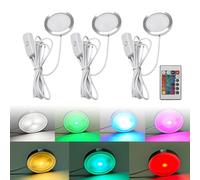 Lot de 3 éclairages LED pour imprimante 3D, en alliage d'aluminium USB, bande LED multicolore, télécommande, pour armoire, armoire à vin, modélisme, diamètre : 6 cm