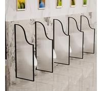 Lot de 3 écrans d'urinoir muraux durables pour homme pour une meilleure hygiène et intimité dans les toilettes Noir