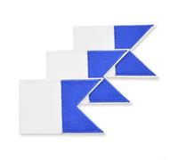Lot de 3 écussons brodés avec brassard pour équipement et vêtements Bleu