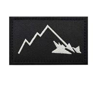 Lot de 3 écussons brodés avec motif tête de mort et flèche brisée