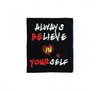 Lot de 3 écussons thermocollants Believe in yourself 50mm x60mm