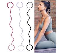 Lot de 3 élastiques à cheveux en spirale, élastiques pour queue de cheval, pour entraînement, natation, plongée, équitation