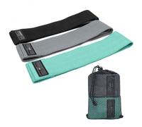 Lot de 3 élastiques de résistance pour musculation, fitness, pilates - Turquoise, gris, noir - Vivezen