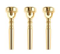 Lot de 3 embouchures de trompette 7C 5C 3C compatibles avec les trompettes Yamaha Bach Conn King standard pour débutants et joueurs professionnels, doré