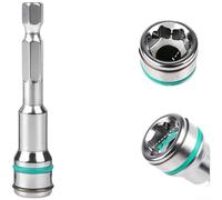 Lot de 3 embouts à douille de 10 mm pour liquet et perceuse, dimension hexagonale exacte, blocage de la boule et verrouillage à ressort, alliage d'acier avec résistance