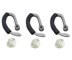 Lot de 3 embouts de rechange pour écouteurs de taille identique + boucles d'oreille + kit de rechange en mousse pour Plantronics CS540 Savi W440 W740 W745 WH500 Medium M