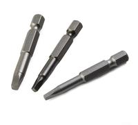 Lot de 3 embouts de tournevis à tête carrée de 50 mm, embouts magnétiques en acier pour perceuse manuelle électrique, ensemble d'outils de réparation avec SQ1 SQ2 SQ3, compatible