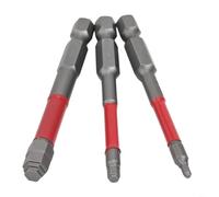 Lot de 3 embouts de tournevis électriques hexagonaux de 65 mm de long en alliage d'acier avec antidérapant et adsorption magnétique pour un fonctionnement stable et efficace