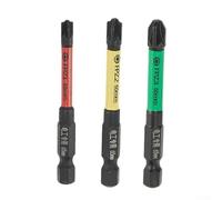 Lot de 3 embouts de tournevis magnétiques d'électricien 65 mm en alliage d'acier FPZ1 FPZ2 FPZ3 pour disjoncteurs