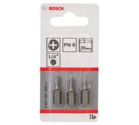Embout cruciforme PH 0 Bosch Accessories 2607001506 extra-dur Forme (embouts): C 6.3 3 pc(s)