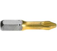 Lot de 3 embouts de vissage Max Grip Pozidriv PZ1 à queue 6 pans mâle 1/4 Longueur 49mm BOSCH 2607001598