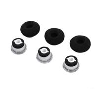 Lot de 3 embouts en silicone pour casque Plantronics pour casque Legend UC - Embouts souples à isolation phonique avec coques en mousse pour le sport, la course à pied, la gym, noir transparent S, M