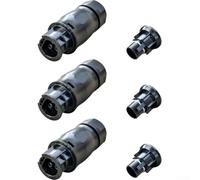 Lot de 3 embouts femelles à 3 pôles pour Betteri BC01 | Compatible avec onduleur monophasé Hoymiles | Connecteur étanche 25 A 250 V AC IP68 | 14/12 AWG