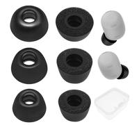 Lot de 3 embouts pour écouteurs en mousse à mémoire de forme noire S/M/L avec boîte, embouts d'écouteurs Bluetooth compatibles avec Pixel Buds Pro, embouts de rechange parfaits pour un usage quotidien