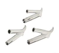 Lot de 3 embouts ronds en forme de Y pour buse de soudage en plastique, tête de souffleur d'air chaud en acier inoxydable pour réparation de vinyle PP PVC, kit de soudure rapide 4 mm, 5 mm, 7 mm