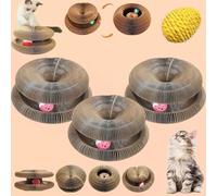 Lot de 3 émerillons tourbillons pour chat - Orgue magique - Planche à gratter pour chat garçon et chat - Tapis à gratter interactif avec balle (3 pièces)