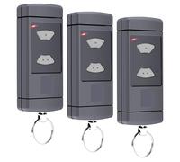 Lot de 3 émetteurs portatifs compatibles avec Hörmann - 40,685 MHz - Pour porte de garage Hörmann HSM2-40, HSM4-40, HSE2-40, HSE4-40, HS2-40, HS4-40, 2 canaux