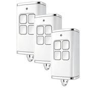 Lot de 3 émetteurs portatifs pour porte de garage 868.3 BS MHz - Compatible avec HSE-4-868-BS, HSE2-868-BS, HS4-868-BS, HS1-868-BS, HSS4-868-BS, HSP4-868-BS - Blanc