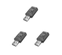 Lot de 3 émetteurs-récepteurs audio 4 en 1 USB compatibles Bluetooth 5.0 avec prise jack 3,5 mm pour réduction du bruit pour téléphone, voiture, PC