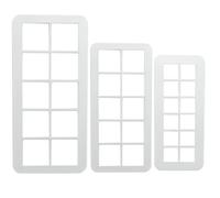 Lot de 3 emporte-pièces carrés - Emporte-pièces géométriques - Emporte-pièces carrés - 3 tailles - Pour décoration de gâteaux (carré)