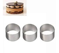 Lot de 3 Emporte-pièces, Cercles de présentation,Emporte-Pièces Ronds en Acier Inoxydable, 5 CM