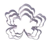 Lot de 3 emporte-pièces en acier inoxydable Motif fleurs tropicales