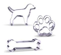 Lot de 3 emporte-pièces en acier inoxydable Motif grand chien