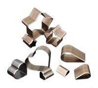 Lot de 3 emporte-pièces en alliage d'acier pour cuir en forme de goutte, cœur, étoile pour travaux manuels