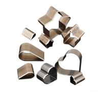 Lot de 3 emporte-pièces en forme de goutte, de cœur et d'étoile pour loisirs créatifs en cuir (3 pièces)