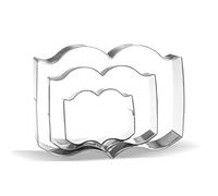 Lot de 3 emporte-pièces en forme de livre en acier inoxydable