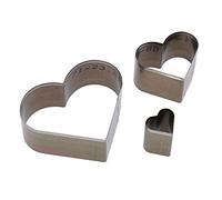 Lot De 3 Emporte-pièces En Métal, Emporte-pièces En Forme De Cœur, Mini Moules, Poinçon Creux, Outil De Découpe En Cuir Pour la Pâtisserie Et le Bricolage