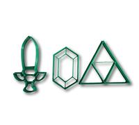 Lot de 3 emporte-pièces légendaires en forme de Sward et de pierres