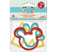 Lot de 3 emporte-pièces Mickey Mouse ; produit en plastique réutilisable sans BPA