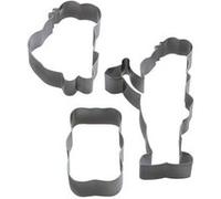 Lot de 3 emporte-pièces oursons en inox Zenker Haribo Gris G