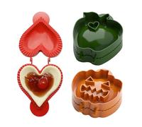 Lot de 3 emporte-pièces pour mini pâtisseries - Presse antiadhésive avec libération facile - Moule confortable pour mini tarte, pour biscuits, Noël, Halloween, automne, fournitures de viande frite
