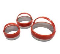 Lot de 3 emporte-pièces ronds avec poignée Zenker Emporte-pièces Rouge,Inox G
