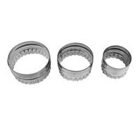 Zenker Emporte-pièces Set 11624 – 3 ronds et cannelés, acier inoxydable, 5 à 7,6 cm