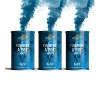 Lot de 3 en Pot 1 MINUTE couleur Bleu - Allumage à , durée 60 secondes, couleur à poseBleu