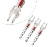 Lot de 3 encoches de flèche lumineuses à DEL de 4,2 mm pour arcs composés et recourbés - Lot de 3 inserts de queue lumineux phosphorescents, couleurs rouge/bleu/vert, plastique PE, convient pour 4