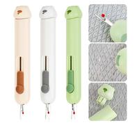 Lot de 3 enfile-aiguilles 3 en 1 - Avec 2 aiguilles et boîte de rangement - Multifonctionnel - Pour la couture à la main, le bricolage, l'artisanat, le matelassage - Pour débutants et personnes âgées