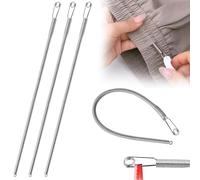 Lot de 3 enfile-cordon à ressort pliable pour cordon de serrage, outil de remplacement pour cordon de serrage, couture à la main, enfile-boucle à ressort pour pantalons de survêtement, shorts, vestes