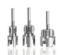 Lot de 3 enfile-tubes en PVC (1,27 cm, 1,9 cm, 2,5 cm), perceuse électrique, filetage de plomberie, kit de matrice NPT en acier au carbone robuste pour filetage intérieur et extérieur de tuyaux en