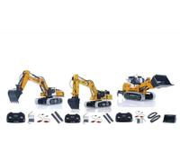 Lot de 3 engins de chantier RC 1:50 - YG636/ YG520 RC Pelleteuse / K970 RC