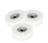 Lot de 3 engrenages planétaires 36 dents, alésage intérieur 8 mm, cylindriques en nylon, 47 x 13,5 mm, blancs