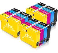 Lot de 3 ensembles de 4 cartouches d'encre compatibles pour T1285-3 x Cyan, 3 x Magenta, 3 x Jaune, 3 x Noir S22, SX125, SX130, SX445, SX420W, SX425W, OFFICE BX305F, BX305FW