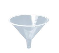Lot de 3 entonnoirs en plastique transparent à tige courte en polypropylène (150 mm/120 mm/60 mm)