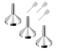 Lot de 3 entonnoirs pratiques en métal pour bouteilles d'eau de laboratoire, bouteilles de remplissage de poudre, petit métal pour transfert de liquide pour la maison